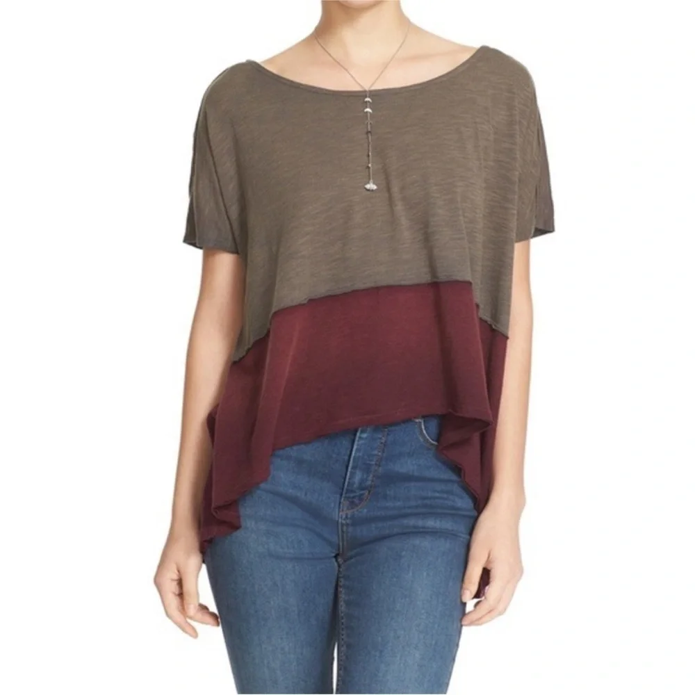 Free People We the Free Midnight Color Block Tee